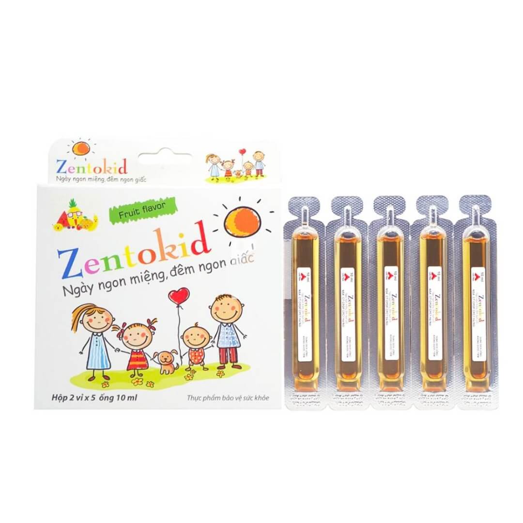 ZENTOKID- siro tăng cảm giác ăn ngon miệng, bồi bổ cơ thể và tăng cường sức khỏe (hộp 10 ống *10ml)